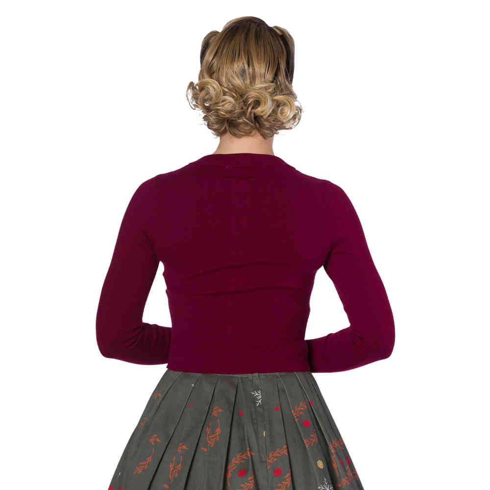 Dancing Days - DOLLY Cardigan - Burgundy